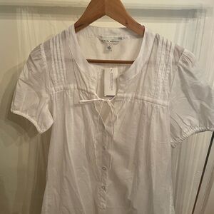 New Banana Republic White Tunic Top small